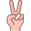 peace, hand, victory, finger, gesture 