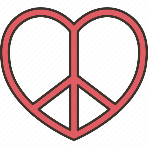 Peace, heart, antiwar, pacifism, hope icon - Download on Iconfinder