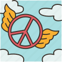 peace, sky, pacification, freedom, flying