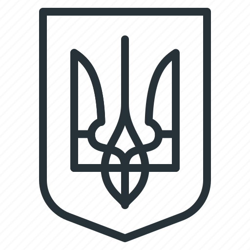 Shield, trident, coat of arms, ukraine icon - Download on Iconfinder