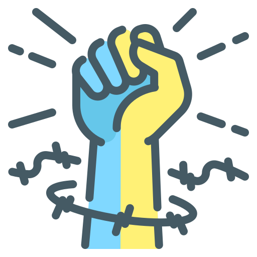 Activism, fight, freedom, hand, fist, ukraine icon - Free download