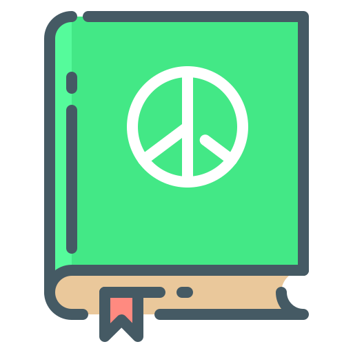 Peace, book, education, culture icon - Free download