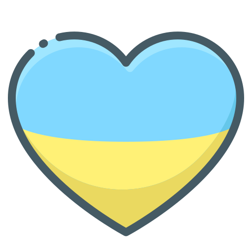 Flag, ukraine, heart, love icon - Free download