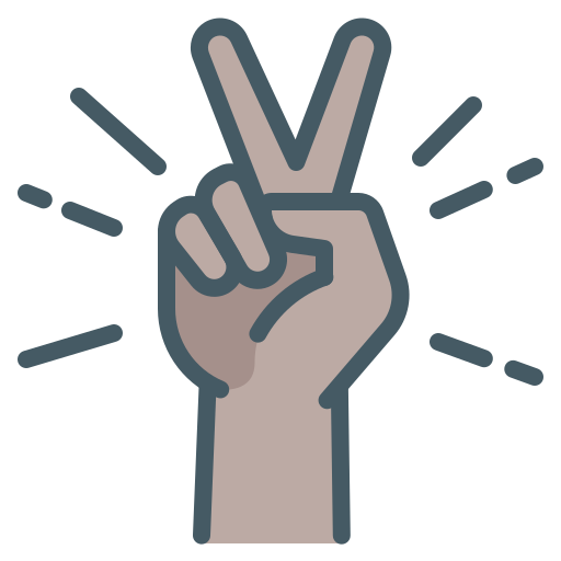 Hand, peace, victory, fingers, two fingers icon - Free download