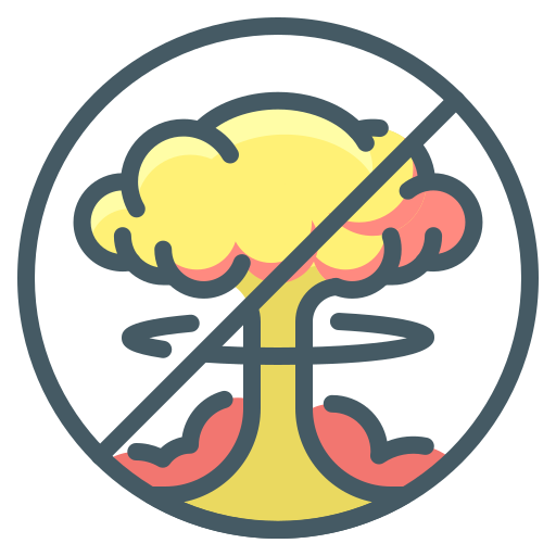 Forbidden, explosion, nuclear disarmament, no war, peace not war icon - Free download