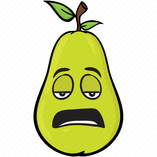 Cartoon, emoji, face, pear, smiley icon - Download on Iconfinder