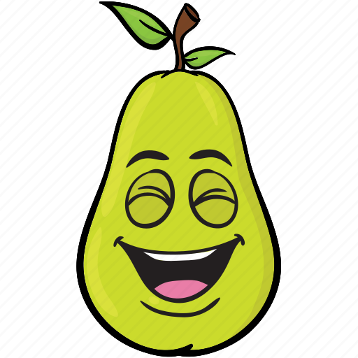 Cartoon, emoji, face, pear, smiley icon - Download on Iconfinder