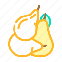 pear, bunch, whole, fruit, half, food
