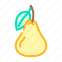 pear, whole, one, fruit, half, food