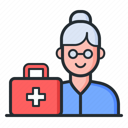 Help, woman, old, first aid kit icon - Download on Iconfinder