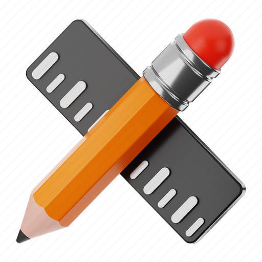 Pencil, write, drawing, pen, writing, education, school 3D illustration - Download on Iconfinder