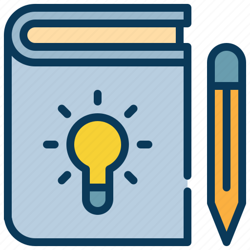 Book, idea, write, bulb, pencil icon - Download on Iconfinder