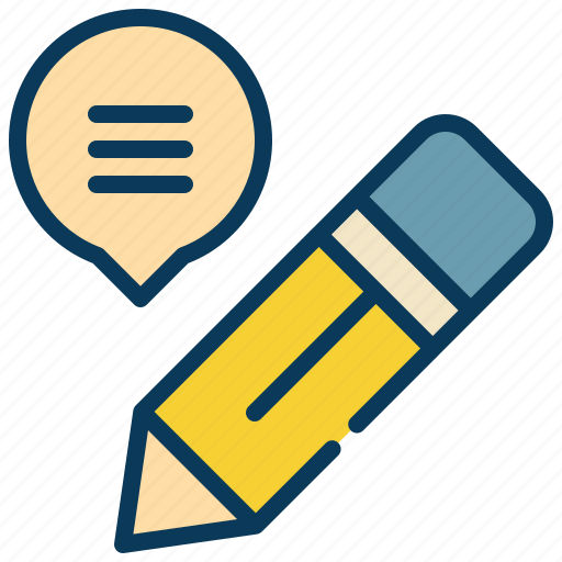 Pencil, comment, communication, talk, write, speech icon - Download on Iconfinder