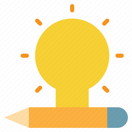 Idea, bulb, think, light, pencil icon - Download on Iconfinder