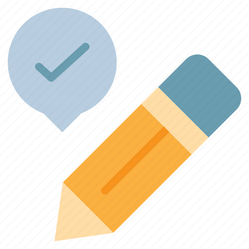Pencil, check, list, tick, work, comment icon - Download on Iconfinder