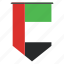 arab emirates, country, flags, world, pennant, national 