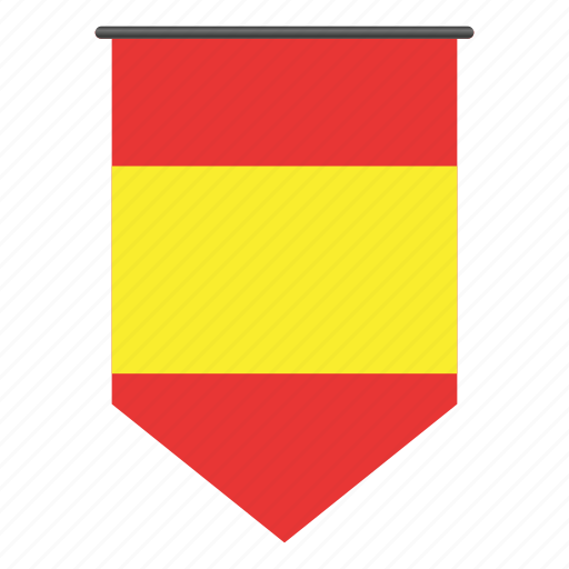 Country, spain, flag, world, flags, pennant, national icon - Download on Iconfinder