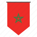 country, morocco, flag, world, flags, pennant, national
