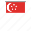 country, singapore, flag, world, flags, pennant, national 