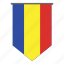 country, romania, chad, flags, world, pennant, national 