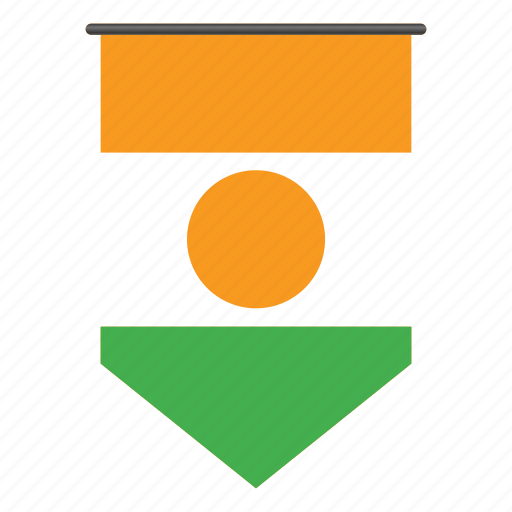 Country, niger, flag, world, flags, pennant, national icon - Download on Iconfinder