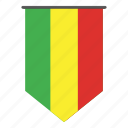 country, mali, flag, world, flags, pennant, national