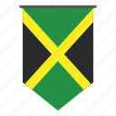 country, flag, jamaica, flags, world, pennant, national