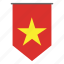 country, vietnam, flag, world, flags, pennant, national 