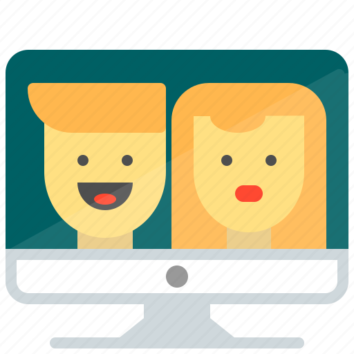 Computer, couple, friends, media, social, web icon - Download on Iconfinder