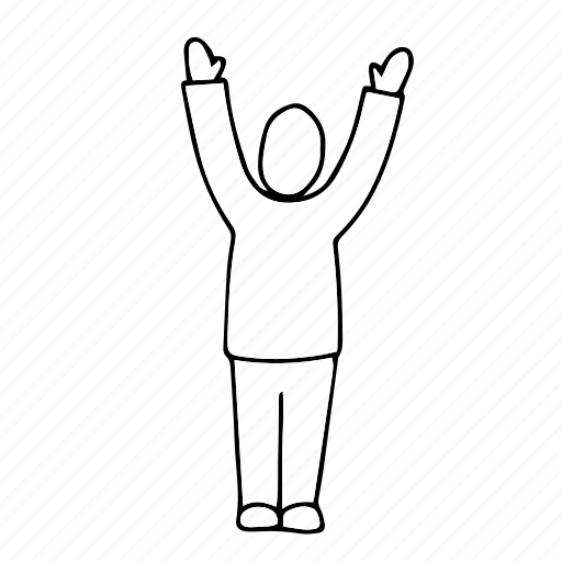 Cheering, hands, happy, people, person, up icon - Download on Iconfinder