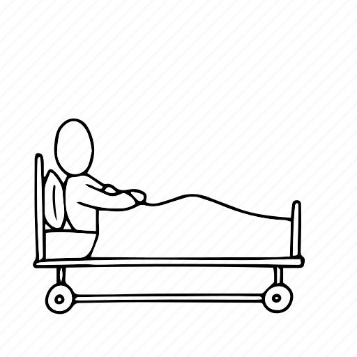Bed, hospital, illness, people, person icon - Download on Iconfinder