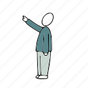 arrow, people, persons, pointing