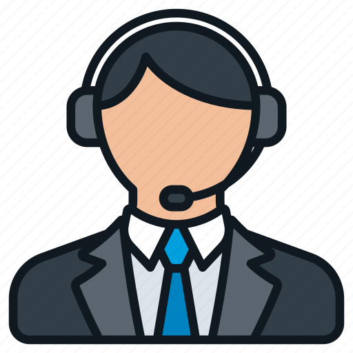 Business, contact, formal, headset, headshot, male, profile icon - Download on Iconfinder