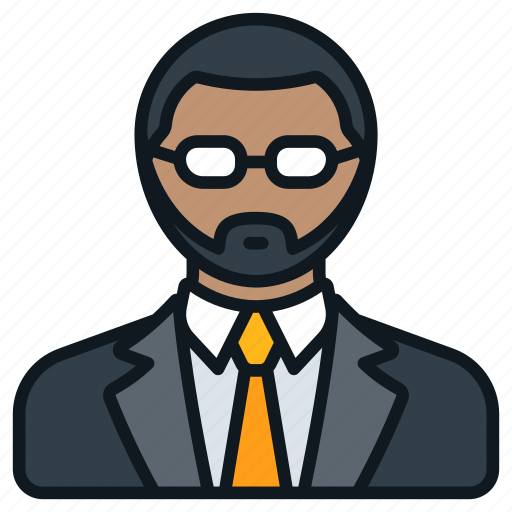 Beard, business, formal, glasses, headshot, male, profile icon - Download on Iconfinder
