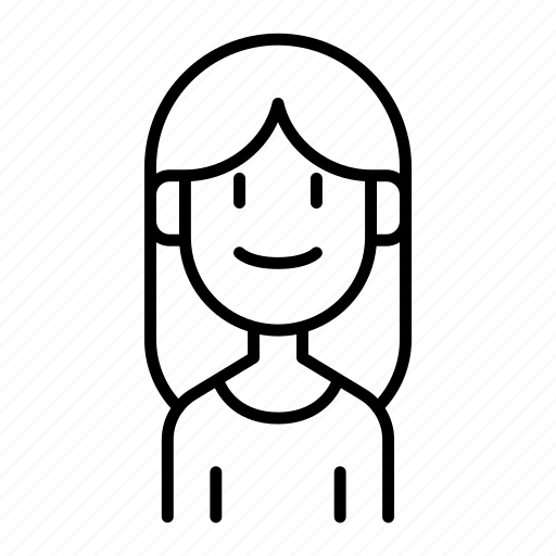 Human, woman, lady, person, long hair icon - Download on Iconfinder
