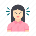 angry woman, woman, female, angry, character, girl, expression, stress