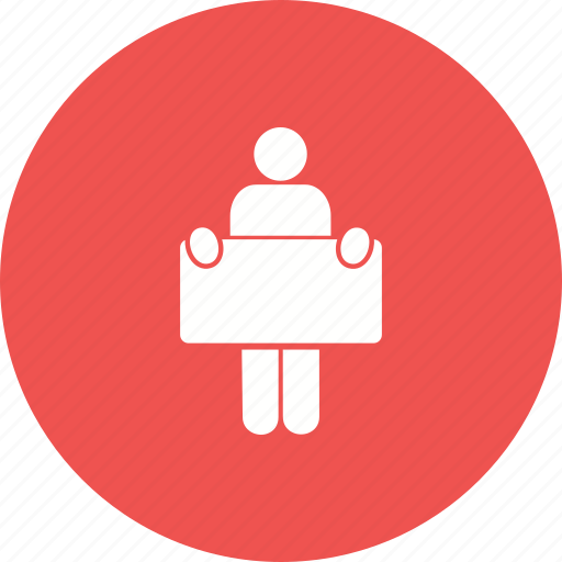 Business, businessman, holding, man, people, person, sign icon - Download on Iconfinder
