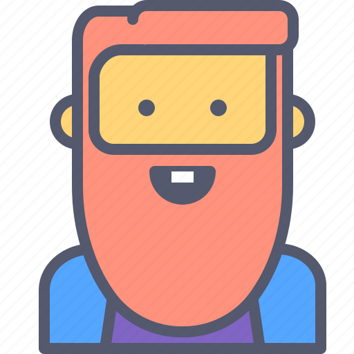 Bearded, hairstyle, hipster, painter icon - Download on Iconfinder