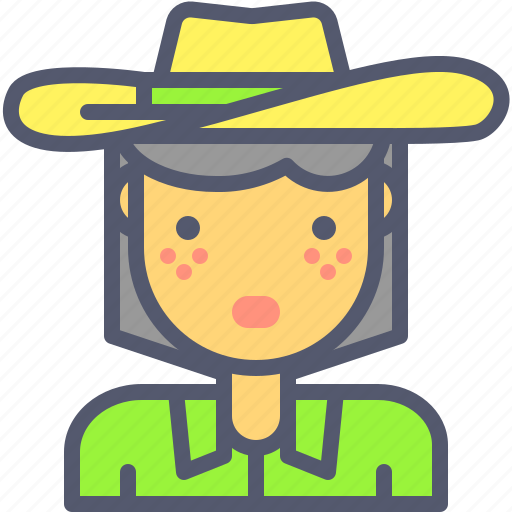 Cowgirl, farmer, hat, horseman, western icon - Download on Iconfinder