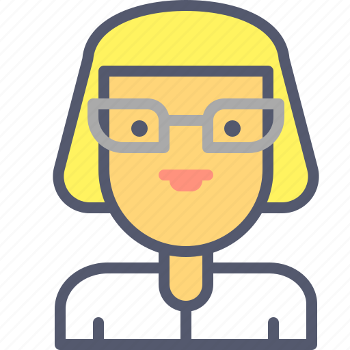 Education, glasses, school, secretary, teacher icon - Download on Iconfinder