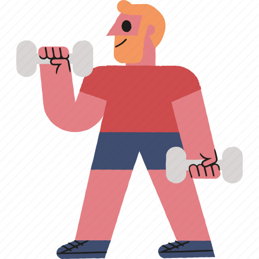 Exercise, man, girl, dumbbell, gym icon - Download on Iconfinder