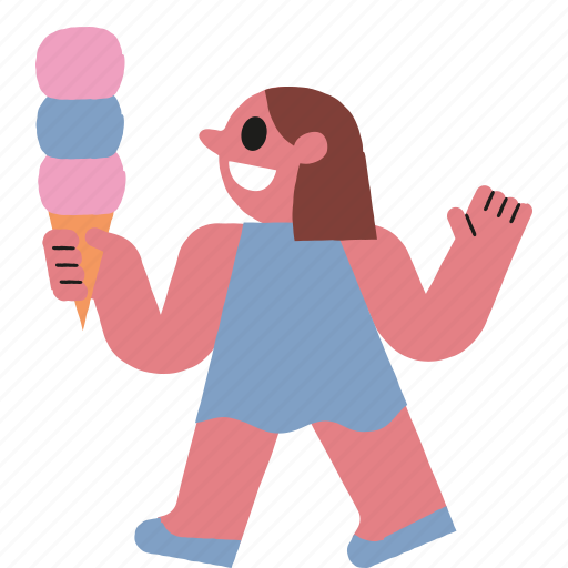 Girl, and, ice, cream, dress, people icon - Download on Iconfinder