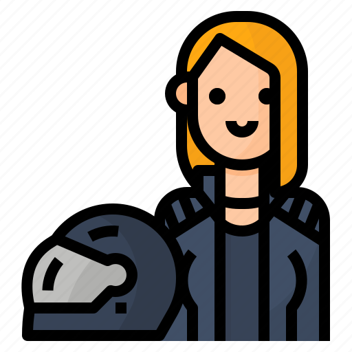 Avatar, biker, motorcycle, woman icon - Download on Iconfinder