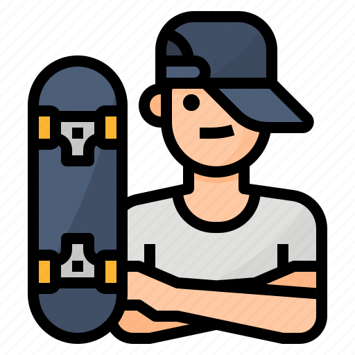 Avatar, lifestyle, man, skateboarding icon - Download on Iconfinder