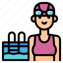 avatar, lifestyle, swimming, woman