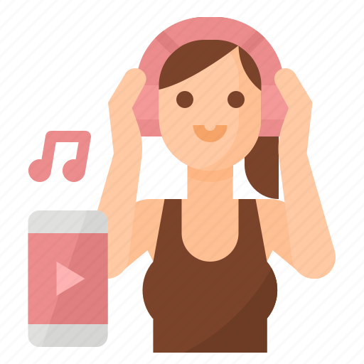 Lifestyle, listening, music, woman icon - Download on Iconfinder