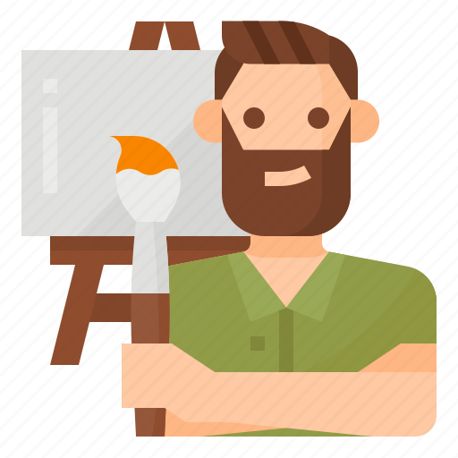Avatar, lifestyle, man, painting icon - Download on Iconfinder