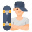 avatar, lifestyle, man, skateboarding