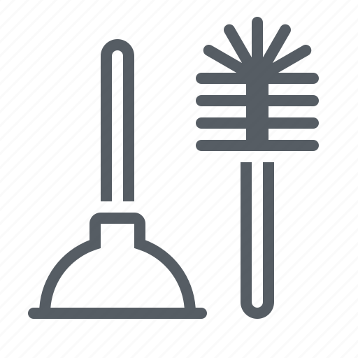 Brush, equipment, household, plunger, toilet icon - Download on Iconfinder