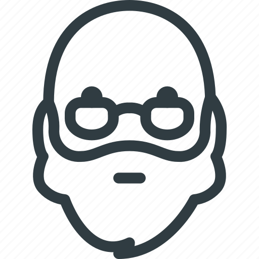 Avatar, bald, beard, glasses, man, old, people icon - Download on Iconfinder